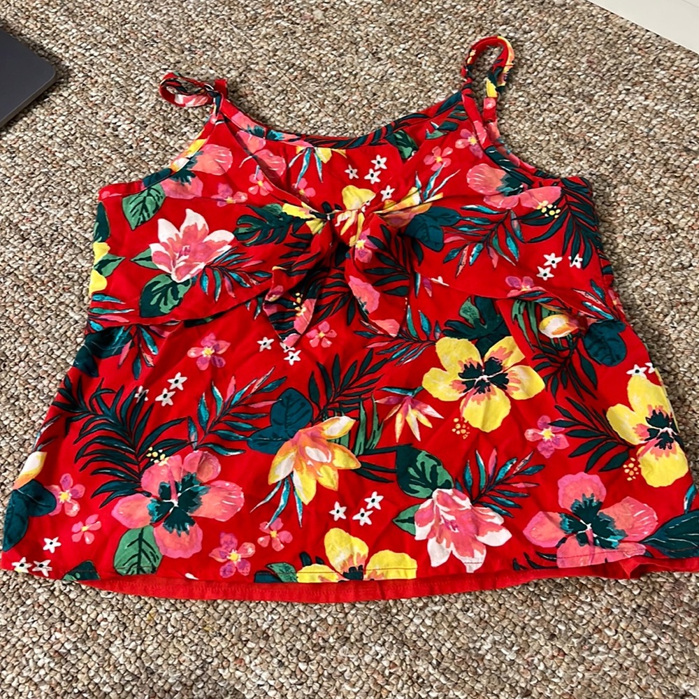 Tropical Spagetti strap blouse